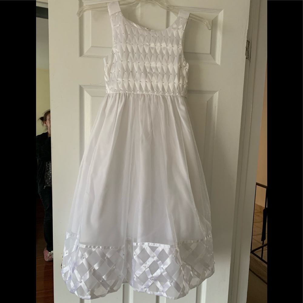 white 1st Communion Dress/ flower girl  girl (10)
